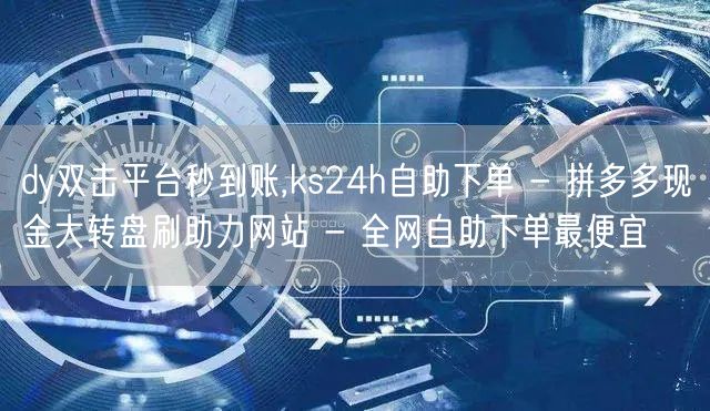 dy双击平台秒到账,ks24h自助下单 