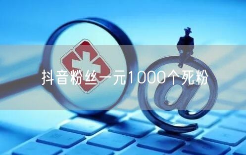 抖音粉丝一元1000个死粉