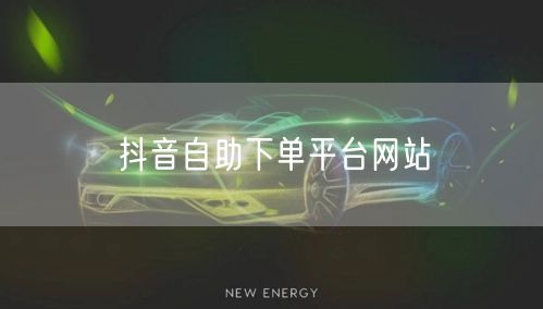抖音自助下单平台网站