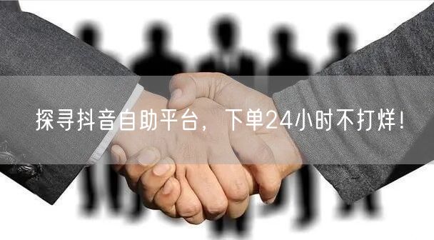 探寻抖音自助平台，下单24小时不打烊！