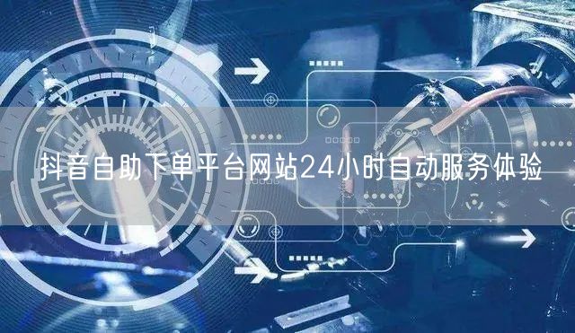 抖音自助下单平台网站24小时自动服务体验