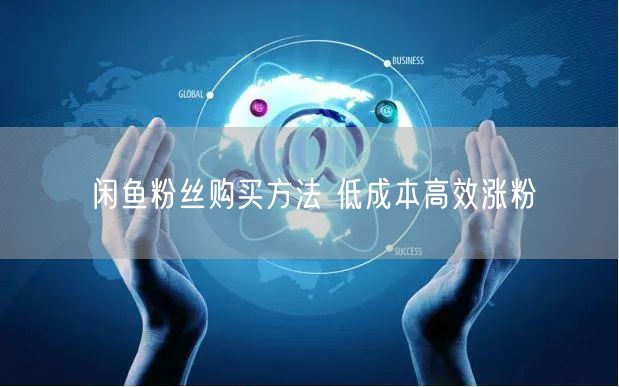 闲鱼粉丝购买方法 低成本高效涨粉