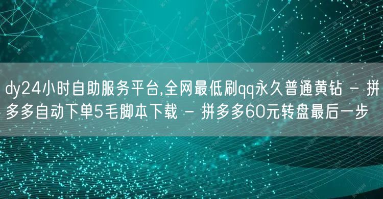 dy24小时自助服务平台,全网最低刷qq